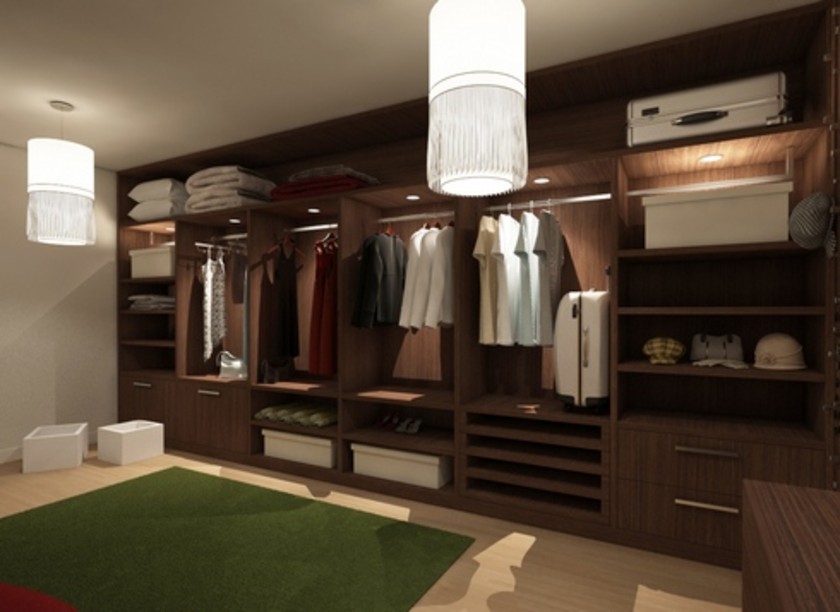 Классическая гардеробная комната из массива с подсветкой Новочеркасск
