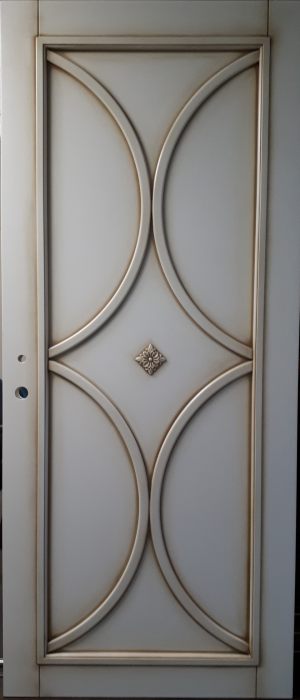 Межкомнатная дверь в профиле массив (эмаль с патиной) Новочеркасск