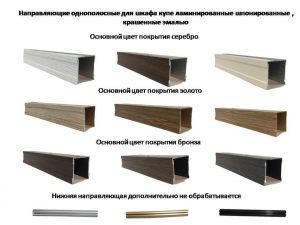 Направляющие однопосные для шкафа купе ламинированные, шпонированные, крашенные эмалью Новочеркасск