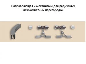 Направляющая и механизмы верхний подвес для радиусных межкомнатных перегородок Новочеркасск
