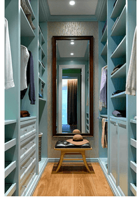 Параллельная гардеробная комната с большим зеркалом Новочеркасск