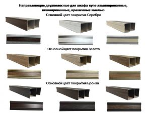 Направляющие двухполосные для шкафа купе ламинированные, шпонированные, крашенные эмалью Новочеркасск